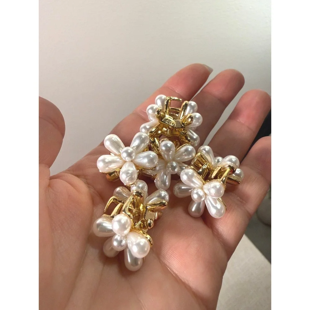 Set 5 romantic pearl floral summer wedding updo prom dance hair sweet pretty new